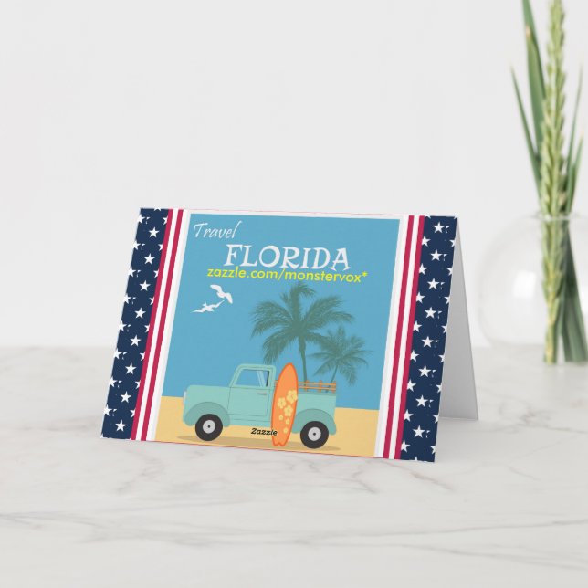 Florida:Resehälsningskort Kort (Baksida)