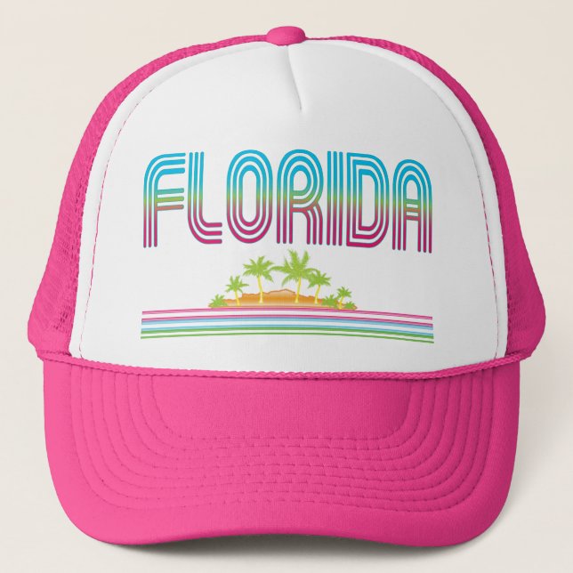 FLORIDA Retro neonpalmträd Keps (Framsida)