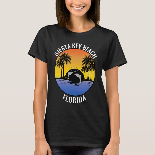 Florida Road Trip Family Vacation Siesta Key Beach T Shirt (Framsida)