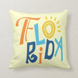Florida rolig typografisk design kudde