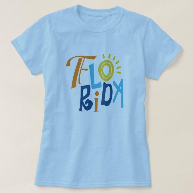 Florida rolig typografisk design t-shirt (Design framsida)