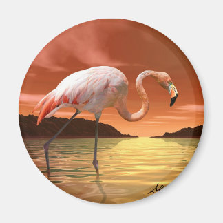 Florida Rosa Flamingo Magnet