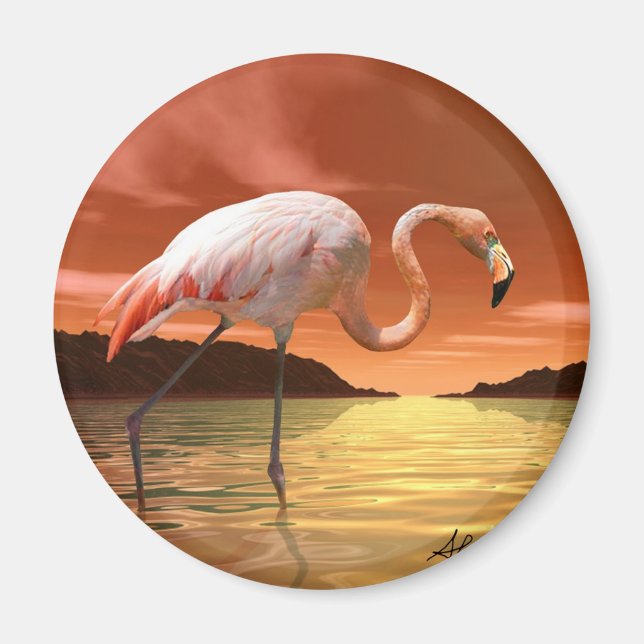 Florida Rosa Flamingo Magnet (Framsidan)