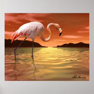 Florida Rosa Flamingo Poster