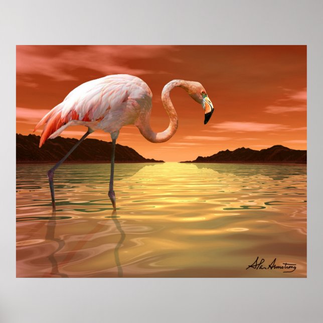 Florida Rosa Flamingo Poster (Framsidan)