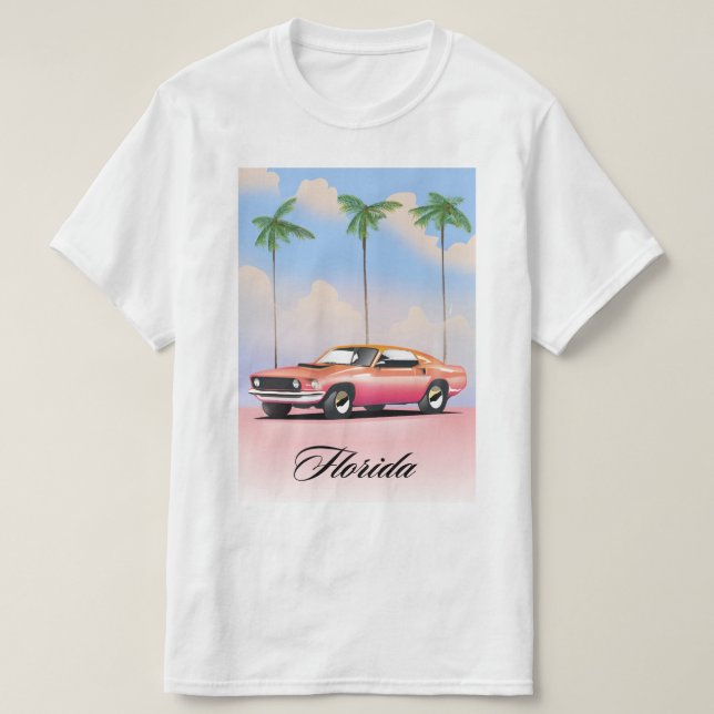 Florida Rosa Solnedgång T Shirt (Design framsida)