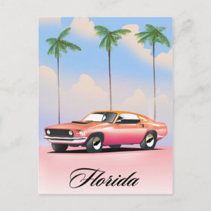 Florida Rosa Solnedgång Vykort