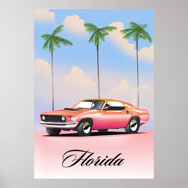 Florida Rosa Sunset Poster (Framsidan)