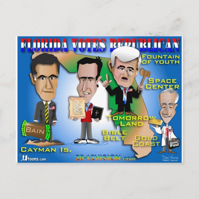 Florida Röster 4 Republicans Vykort (Framsida)