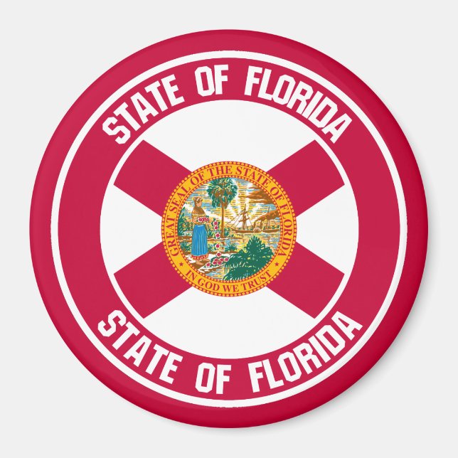 Florida Round Emblem Magnet (Framsidan)