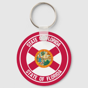 Florida Round Emblem Nyckelring