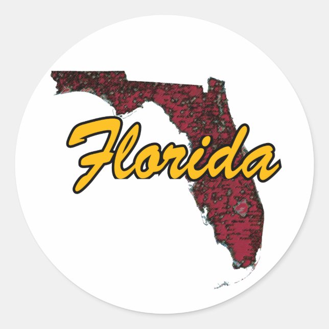 Florida Runt Klistermärke (Framsida)