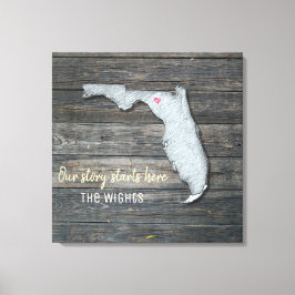 Florida Rustic Stretched Canvas Print