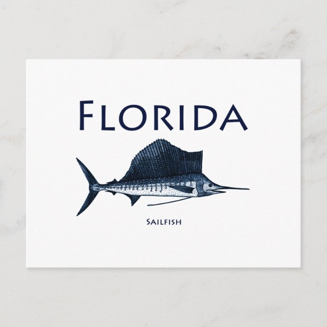 Florida Sailfish Vykort (Framsida)