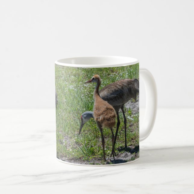 Florida Sandhill Cranes Nature Photograph Kaffemugg (Framsida höger)
