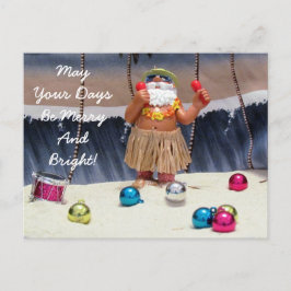 Florida Santa Postcard - Merry Rockin' jul Helg Vykort