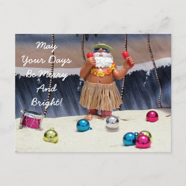 Florida Santa Postcard - Merry Rockin' jul Helg Vykort (Framsida)