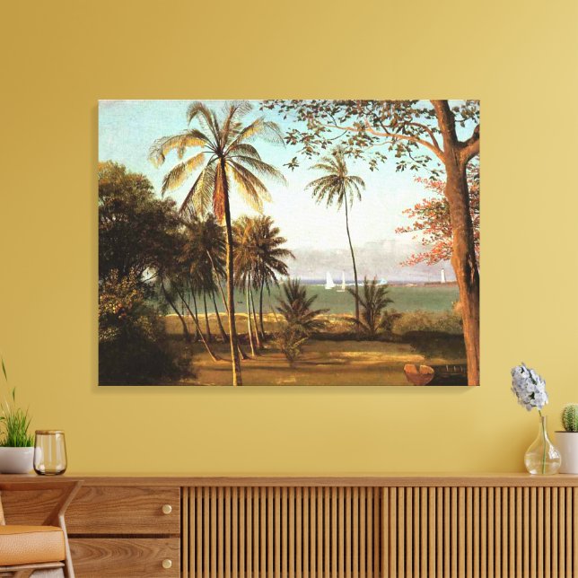 Florida Scene, finkonst målning, Canvastryck (Insitu (Vardagsrum))