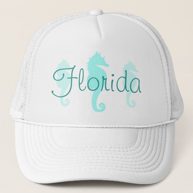 Florida Sea Horse Hat Truckerkeps (Framsida)
