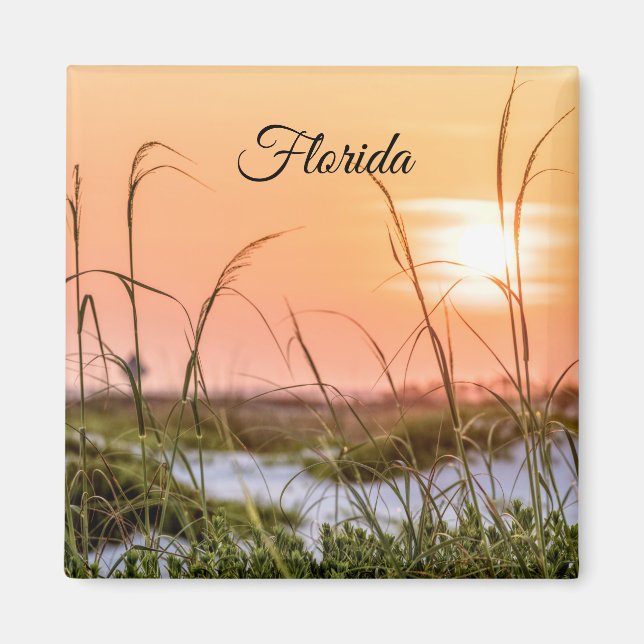 Florida Sea Oats Sunrise Magnet (Framsidan)