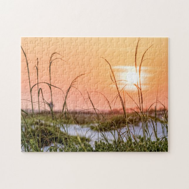 Florida Sea Oats Sunrise Pussel (Horisontell)