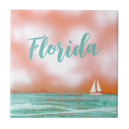 Florida segelbåt kakelplatta