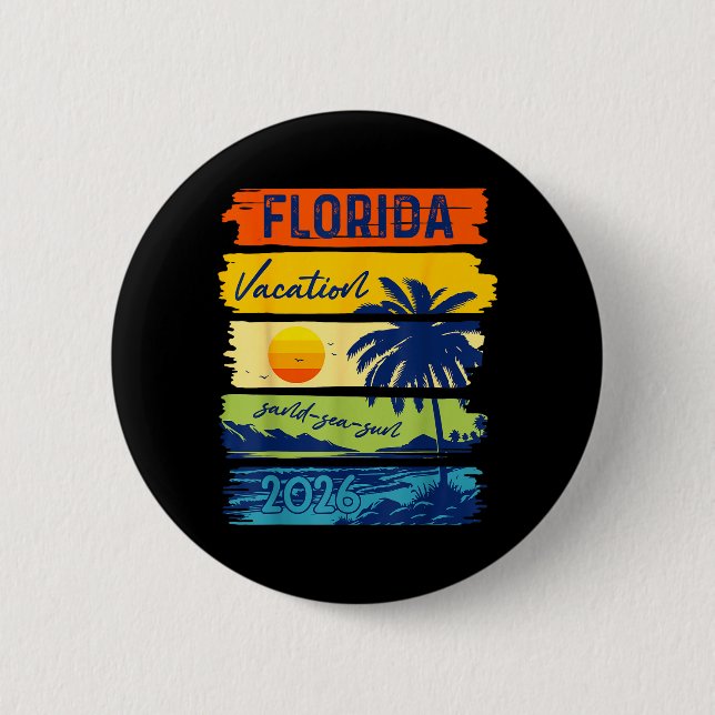 Florida Semester 2026 Hav Sand Strand Sommar Resa Knapp (Framsida)