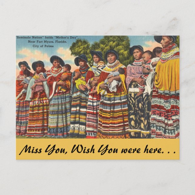 Florida, Seminoles Ft. Myers Vykort (Framsida)