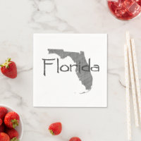Florida Shaped Grått Chalkboard Floridian Party