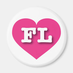 Florida Shock rosa Heart - I kärlek FL Magnet