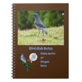 Florida Skryssb Jay Bird Klubb Monogram Photo Anteckningsbok