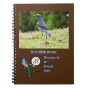 Florida Skryssb Jay Bird Klubb Monogram Photo Anteckningsbok
