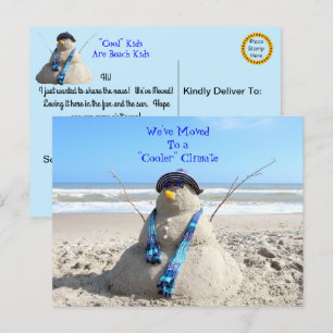 Florida Snögubbe - Beach - Nytt adress vykort