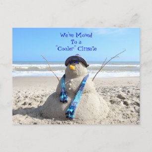 Florida Snögubbe - Beach - Nytt adress vykort