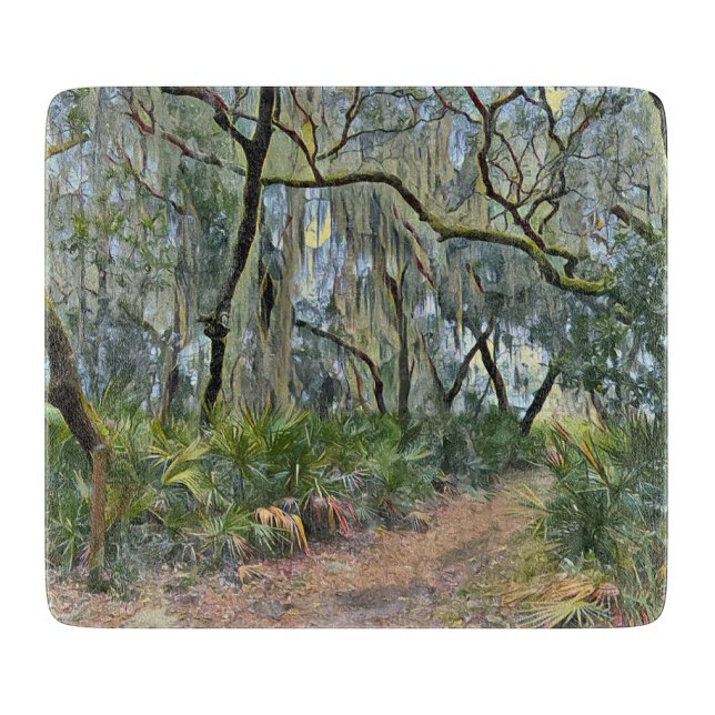 Florida Snöre Spansk moss Impressionist Art (Framsidan)