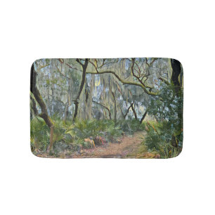 Florida Snöre Spansk moss Impressionist Art Badrumsmatta