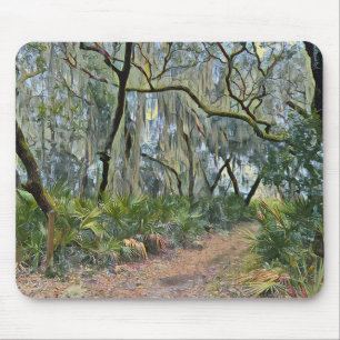 Florida Snöre Spansk moss Impressionist Art Musmatta