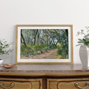 Florida Snöre Spansk moss Impressionist Art Poster
