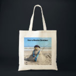 Florida Snowman - Beach Sand Sculpture Tote Tygkasse<br><div class="desc">Florida Snowman - Beach Sand Sculpture Budget Tote</div>