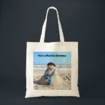 Florida Snowman - Beach Sand Sculpture Tote Tygkasse<br><div class="desc">Florida Snowman - Beach Sand Sculpture Budget Tote</div>