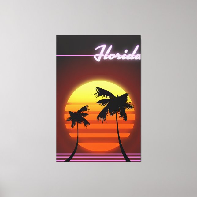 Florida solnedgång 1984 affisch canvastryck (Framsida)