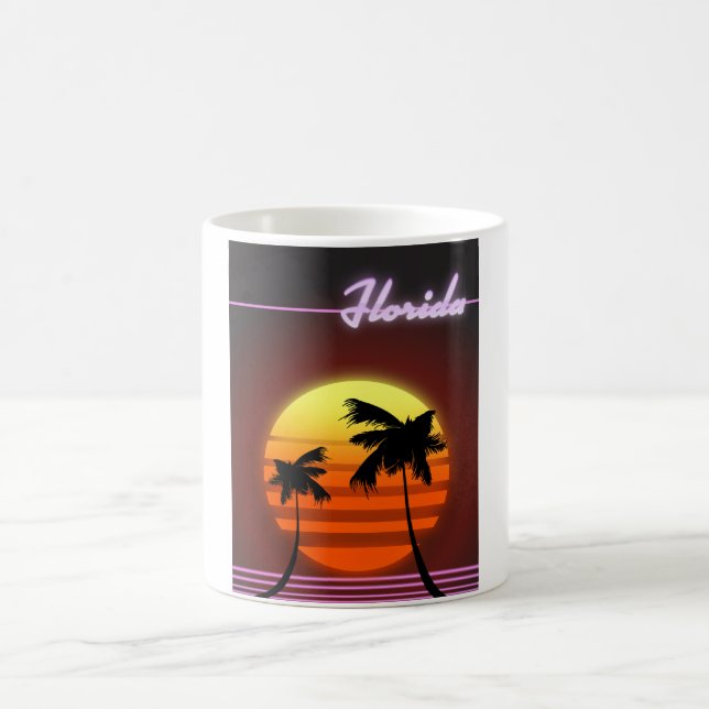 Florida solnedgång 1984 affisch kaffemugg (Center)