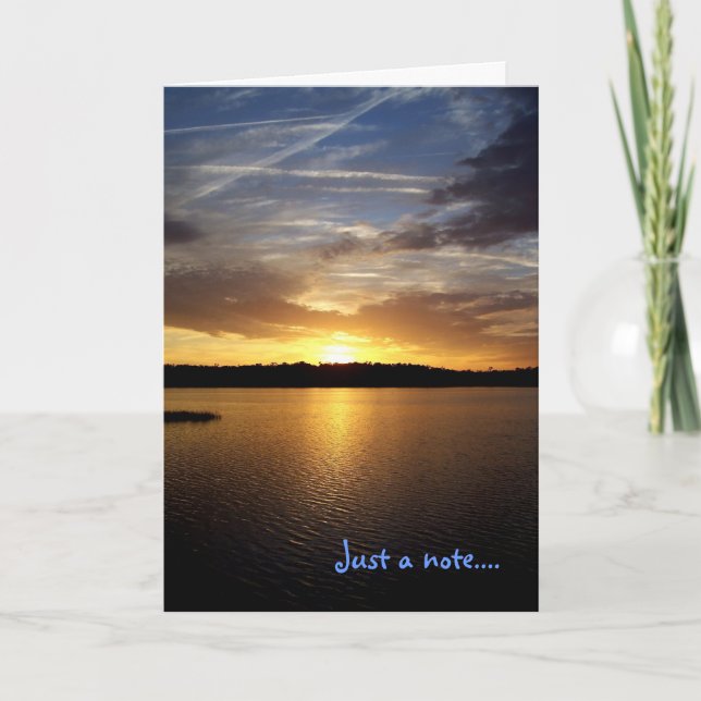 Florida solnedgång över sjön kort (Framsida)
