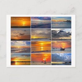 Florida Solnedgångar Collage Vykort
