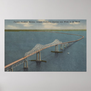 Florida solsken Skyway BridgeFlorida Poster