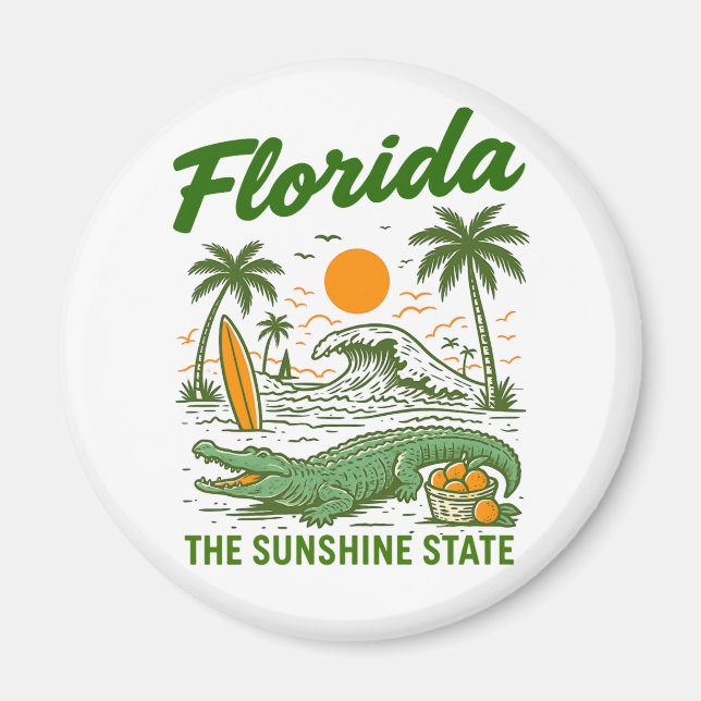 Florida - Solskensstaten  Magnet (Framsidan)