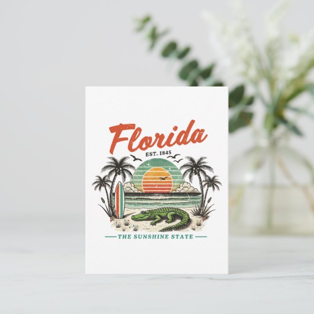 Florida, Solskensstaten – Solnedgång vid stranden Vykort (Stående Fram)