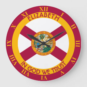 Florida, Solskine State Personlig Flagga Stor Klocka