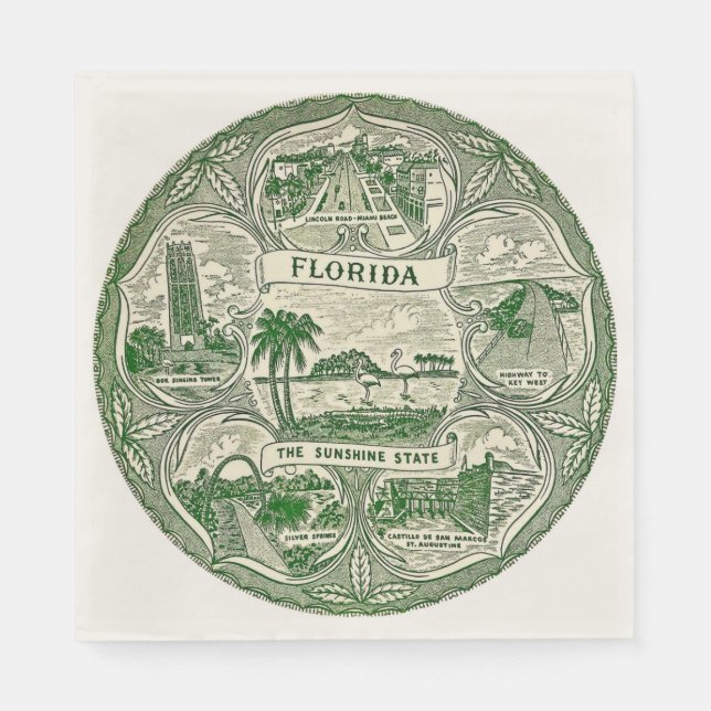 Florida solstaten pappersservett (Framsidan)