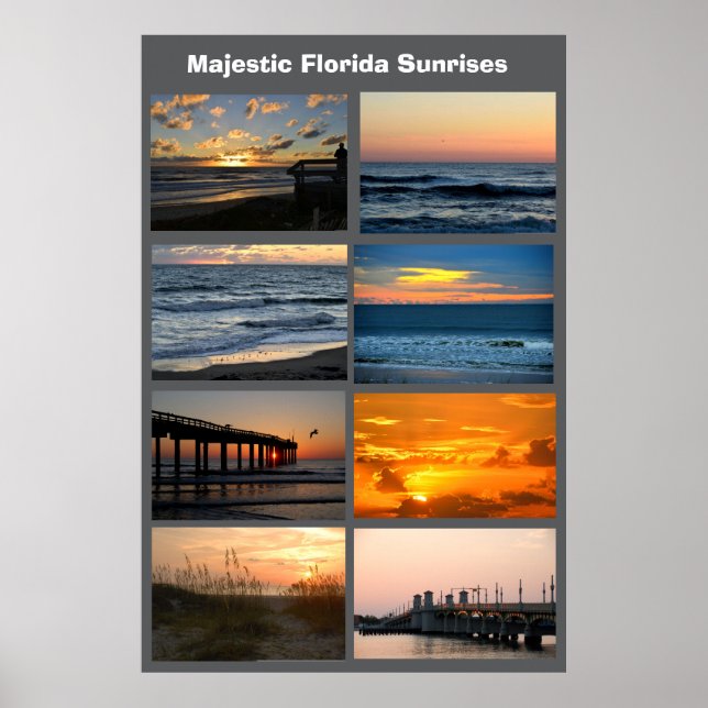 Florida Soluppgångar Tryck, Värdefull Affischpappe Poster (Framsidan)